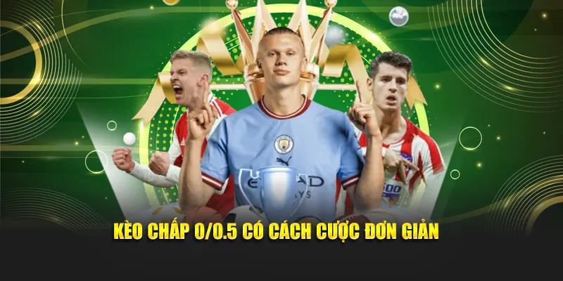 Kèo chấp 0/0.5 có cách cược đơn giản 